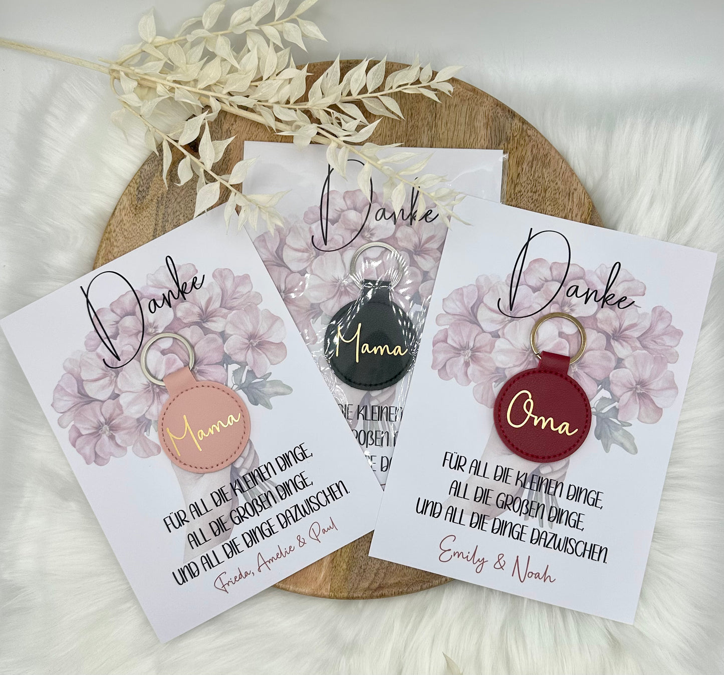 Muttertagsgeschenk - Karte mit Schlüsselanhänger