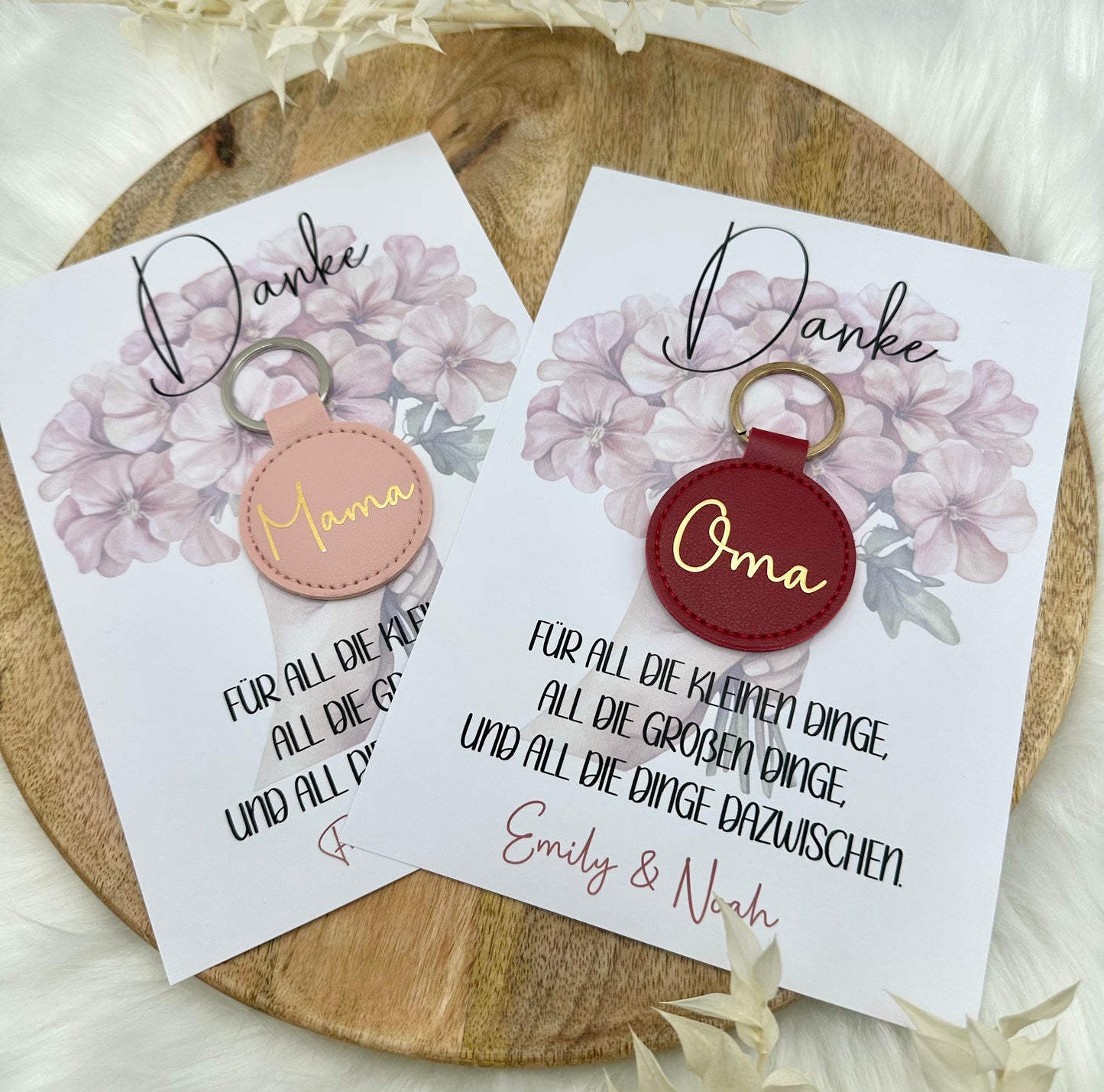 Muttertagsgeschenk - Karte mit Schlüsselanhänger