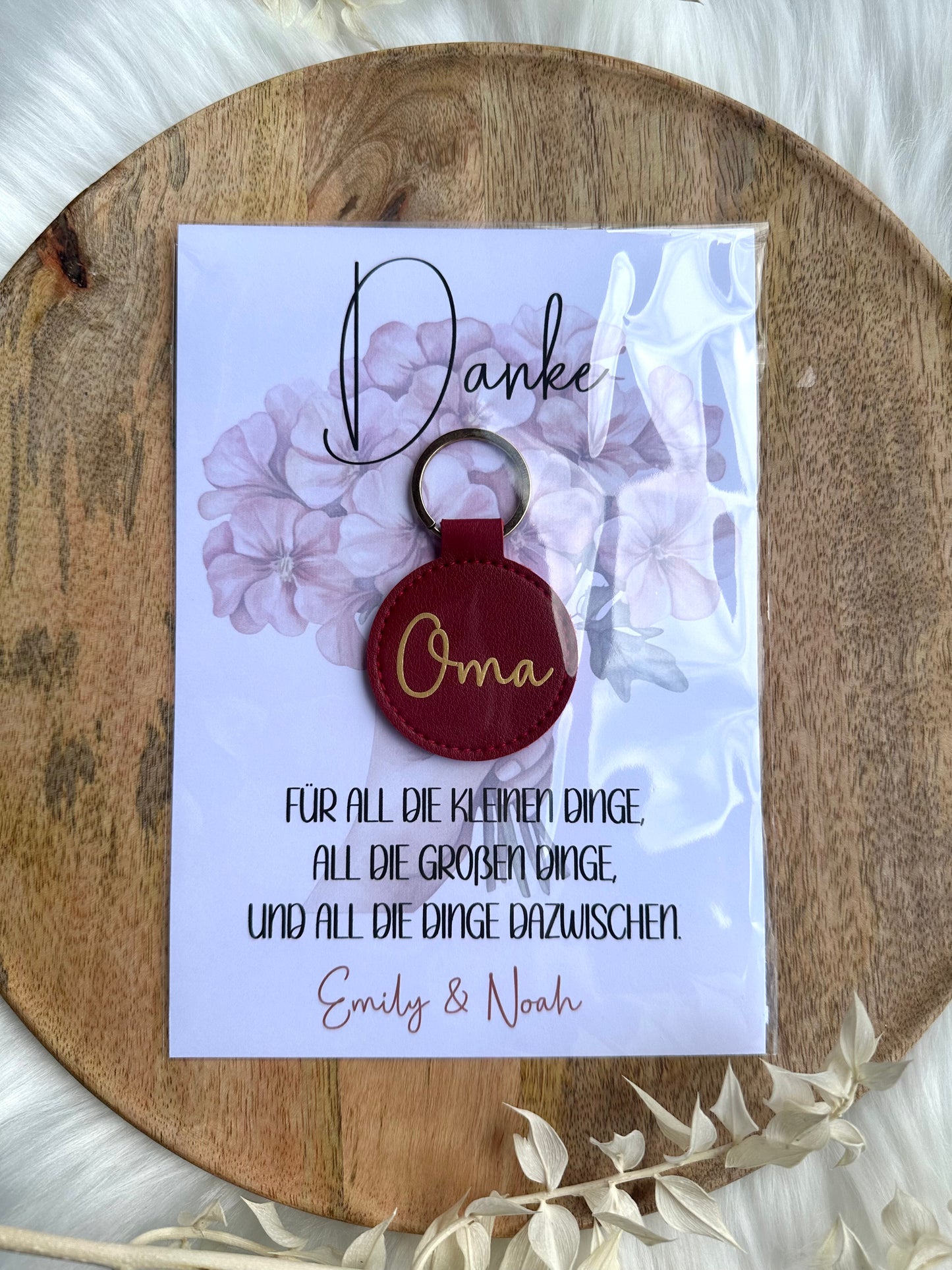 Muttertagsgeschenk - Karte mit Schlüsselanhänger