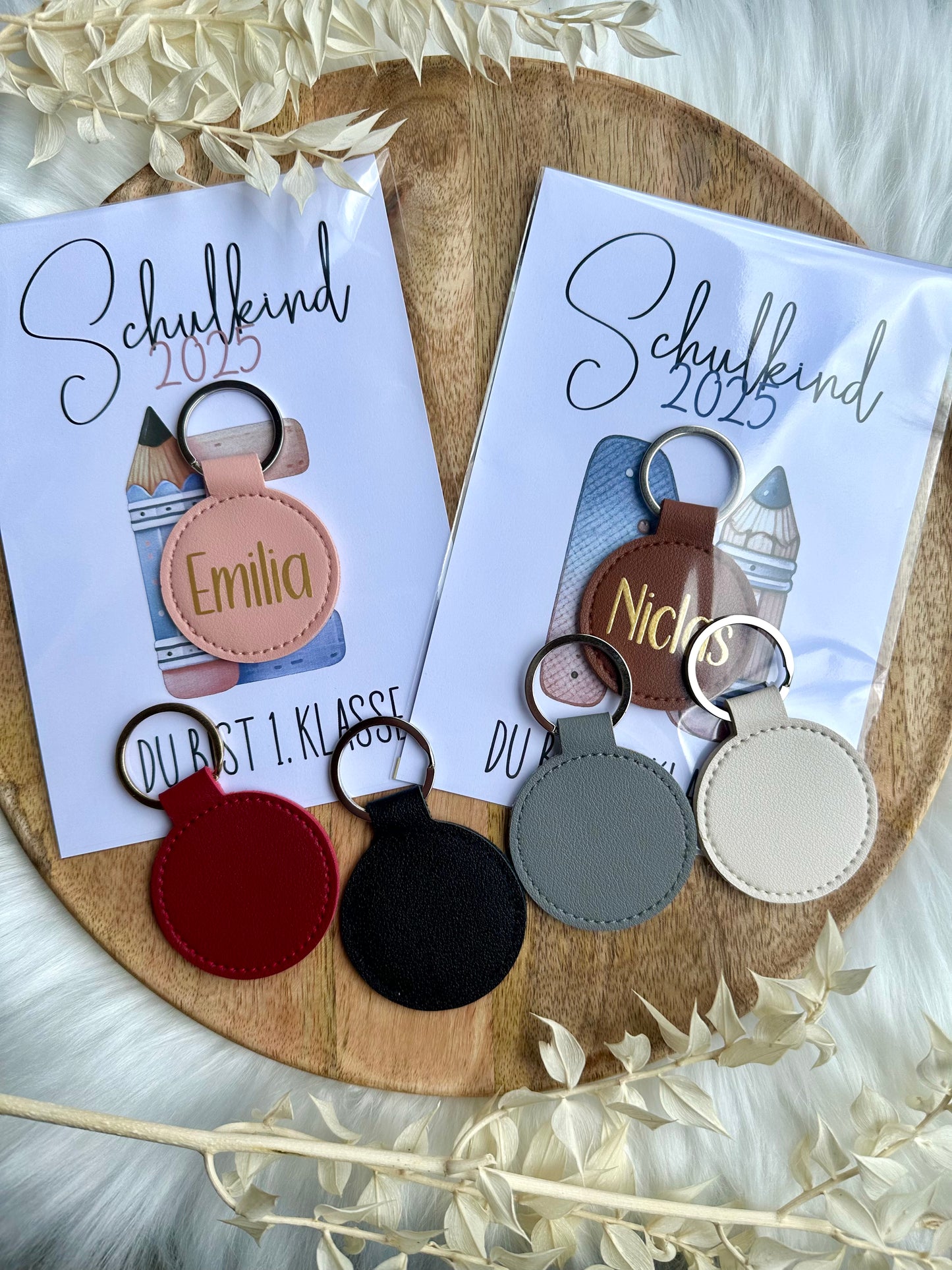 Schulkind 2025 -  Karte mit Schlüsselanhänger