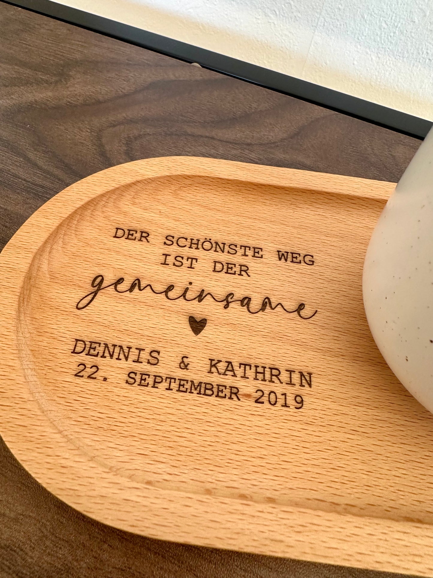 Hochzeitstablett - Der schönste Weg ist der gemeinsame