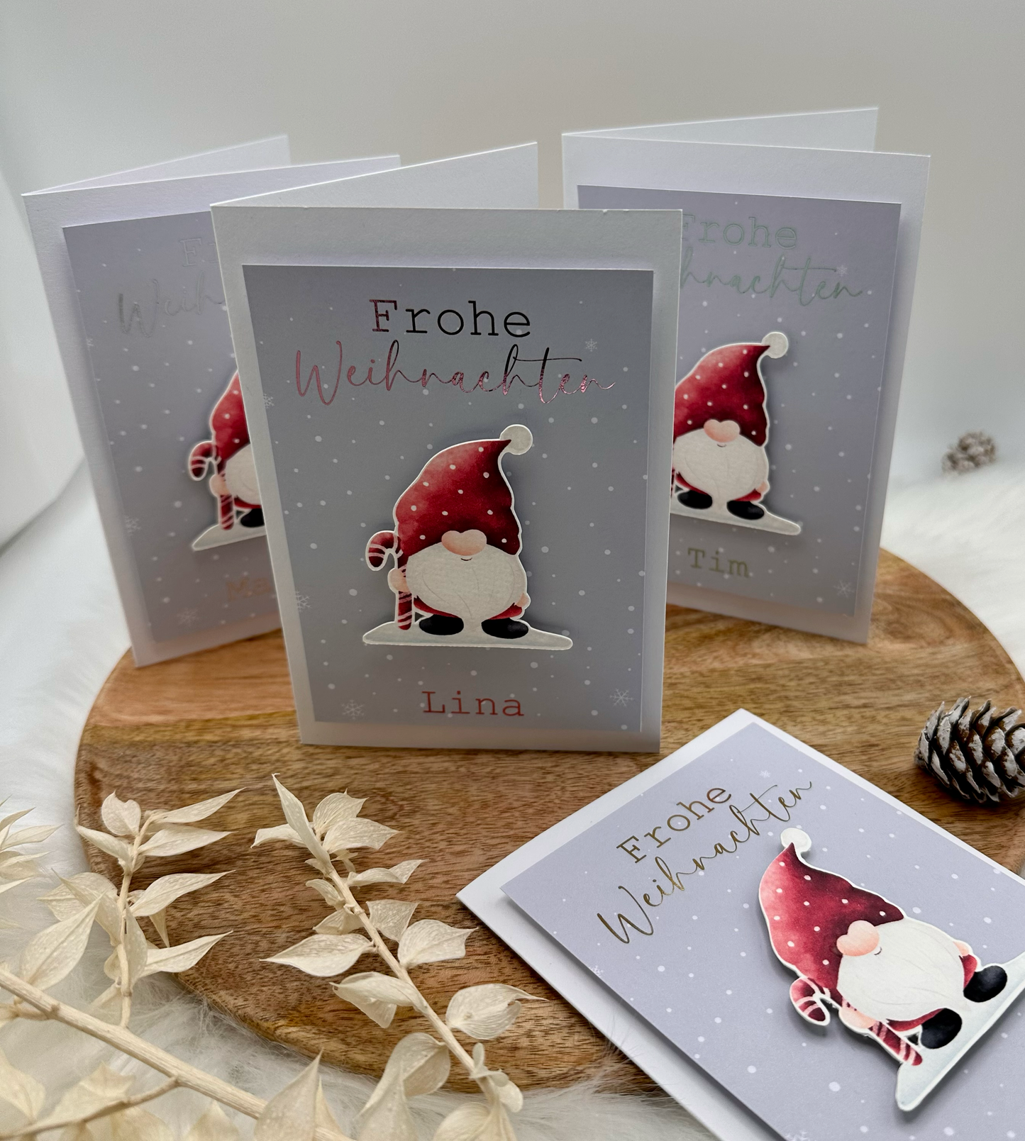 Personalisierte Weihnachtskarte 3 - lagig