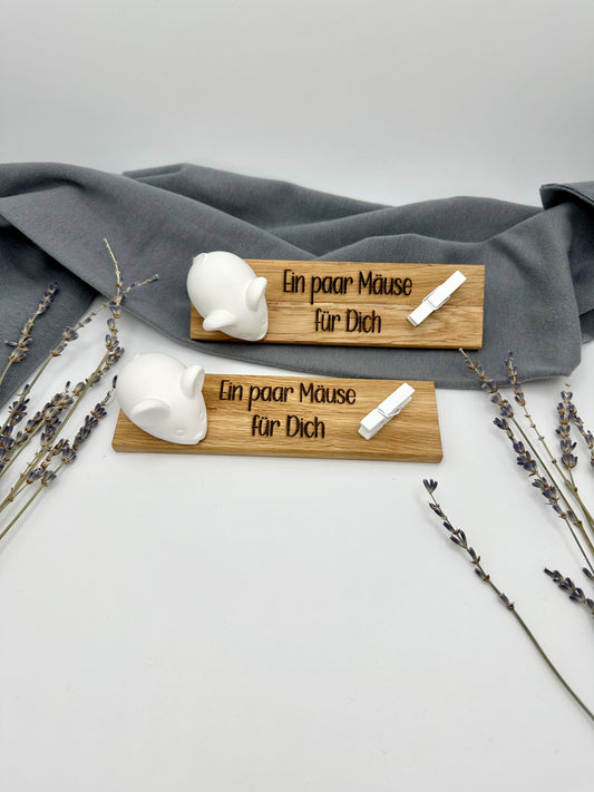 Geldgeschenk ein paar Mäuse für dich. Geldgeschenk aus Holz. Hochzeitsgeschenk. Geldgeschenk zum Einzug. Einzugsgeschenk.