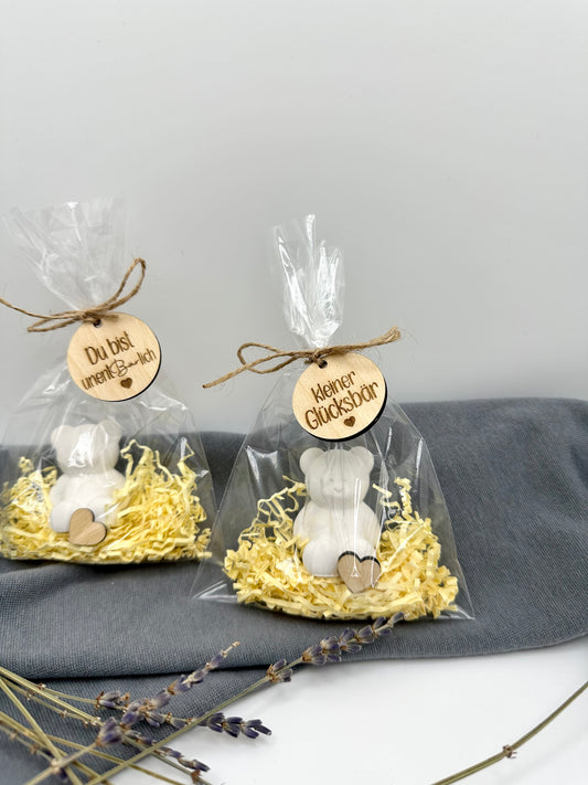 Kleiner Glücksbär - Glücksbringer aus Gießpulver