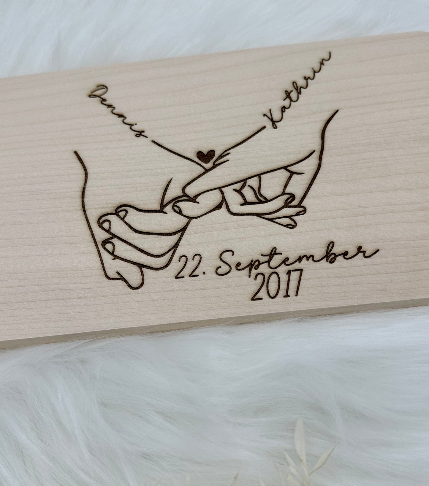 Geschenk Valentinstag - Dekobrettchen für Paare