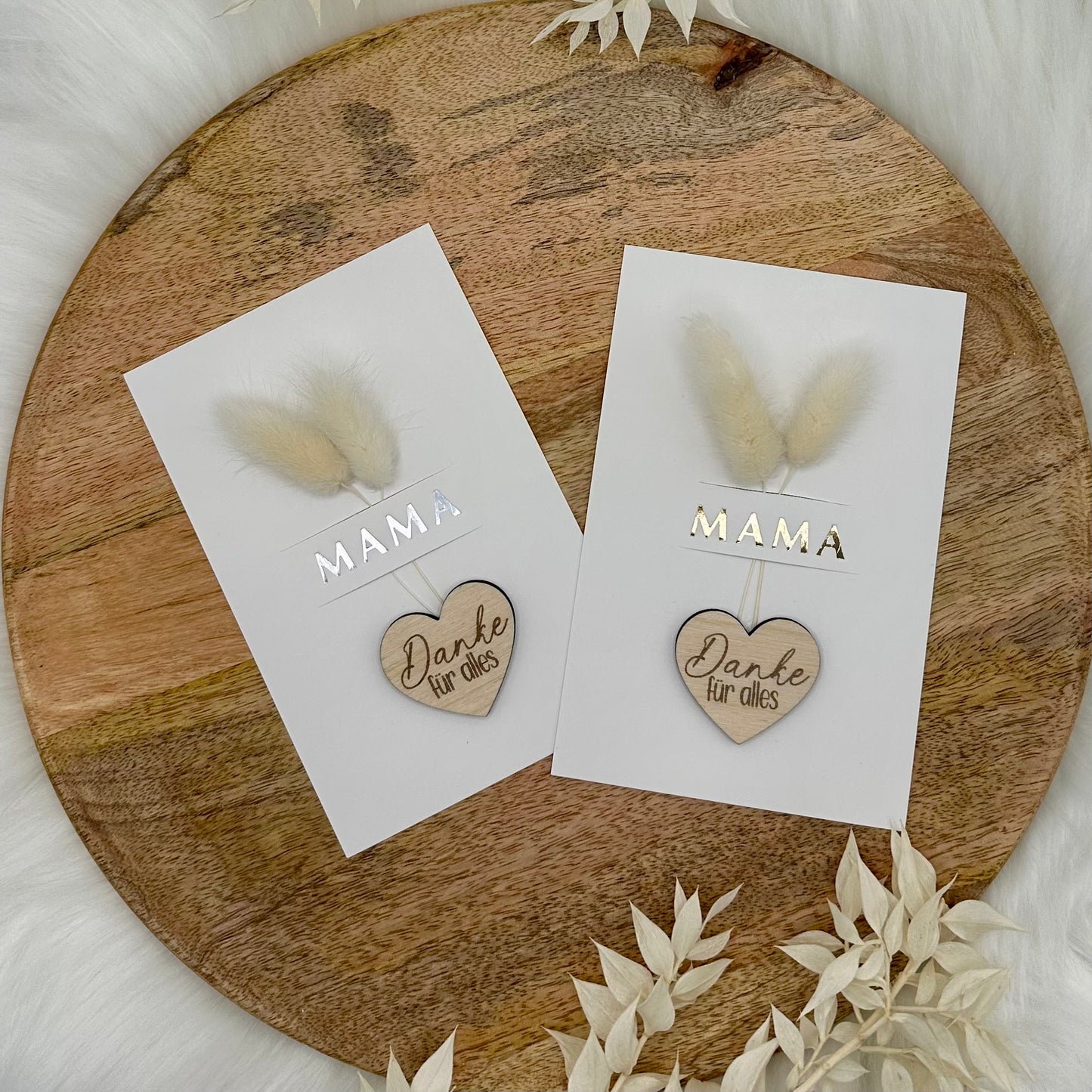 Karte zu Muttertag mit hochwertiger Prägung, Karte Mama, Muttertagsgeschenk