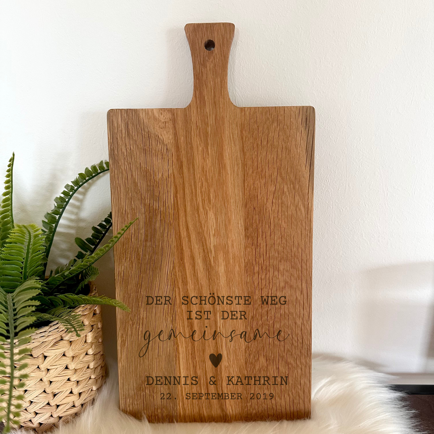Schneidebrett zur Hochzeit - geölte Eiche