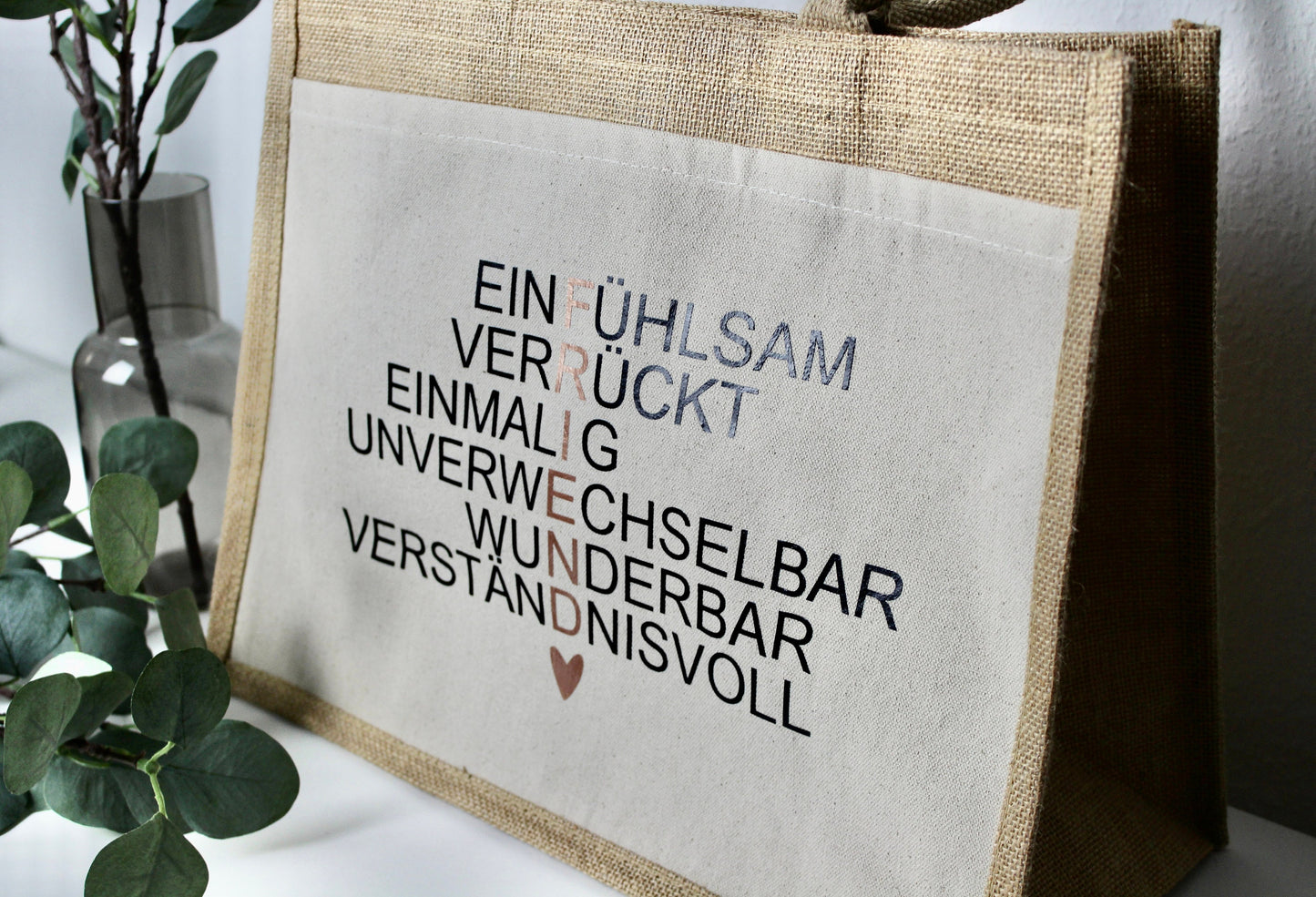 Jutetasche Friend , Einkaufstasche, Geschenk für beste Freundin, Geschenkidee