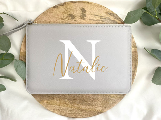 Personalisierte Tasche - Clutch Tasche - Täschchen - Kunstleder - Lederlook  - Reiseorganizer - Kosmetiktasche - Organizer