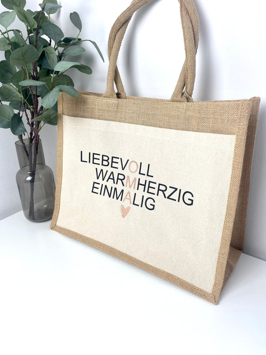 Jutetasche Oma - Tasche Oma - Oma Geschenk - Tasche für Oma - Geschenk Oma Geburtstag - Juteshopper