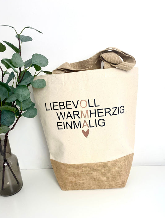 Tasche -  Einkaufstasche - Jutetasche Oma - Geschenk Oma - Geschenkidee