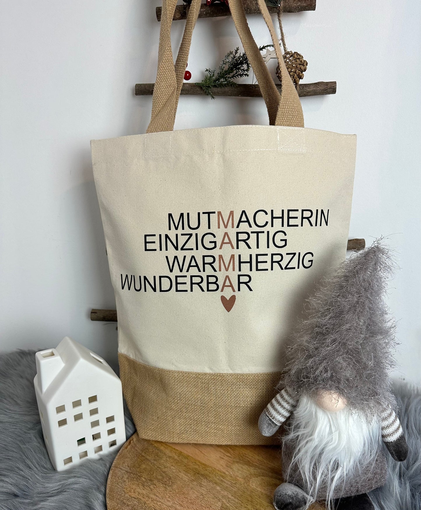 Tasche - Einkaufstasche Mama - Jutetasche - Weihnachtsgeschenk Mama - Individuelle Geschenke