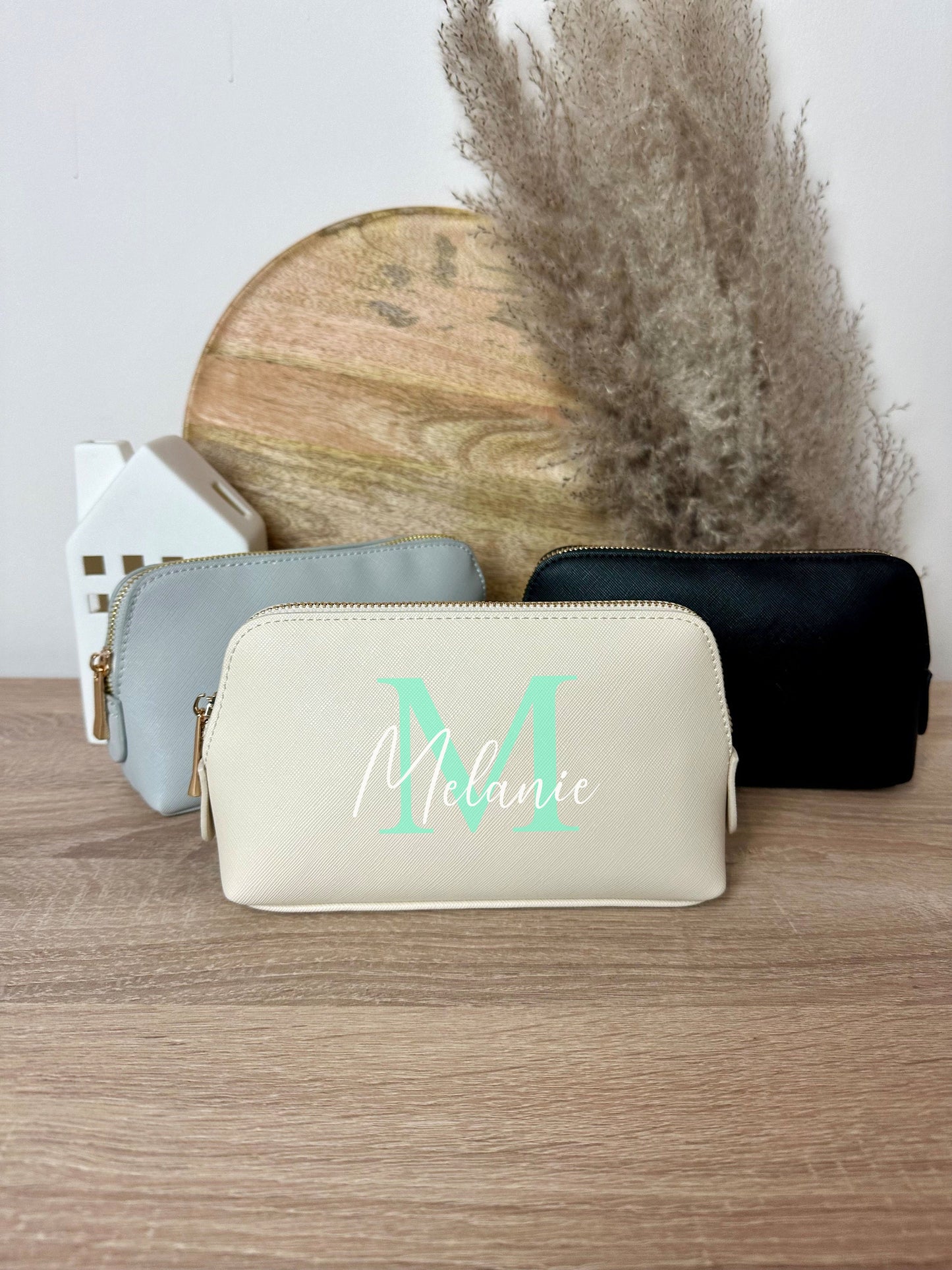 Personalisierte Kosmetiktasche mit Namen - Geschenk für die Freundin - Schminktasche - Kulturtasche - Muttertag - Geburtstagsgeschenk Frau