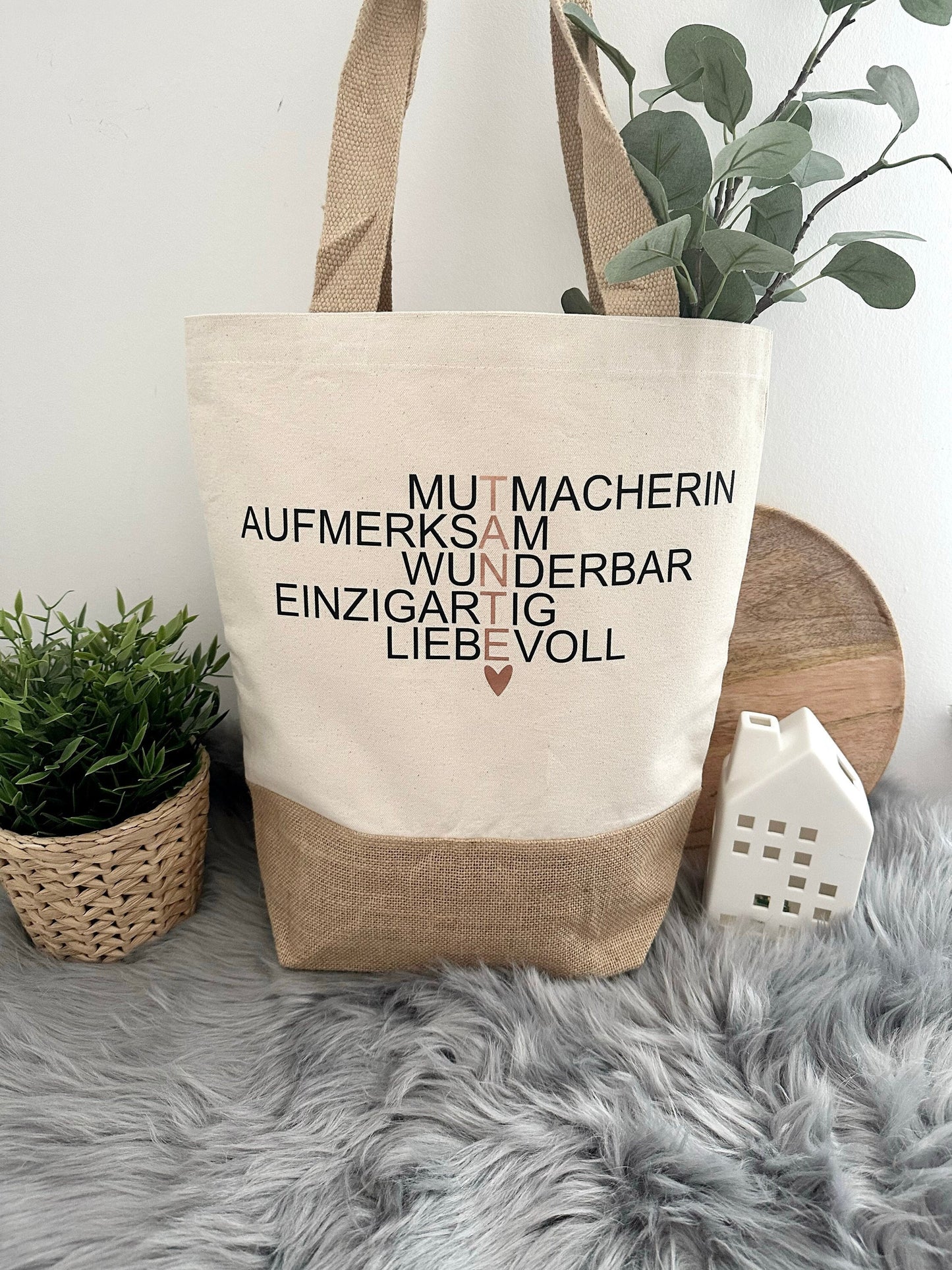 Tasche -  Einkaufstasche - Jutetasche Tante  - Geschenkidee für Tante - Beste Tante - Geschenk Tante Tasche