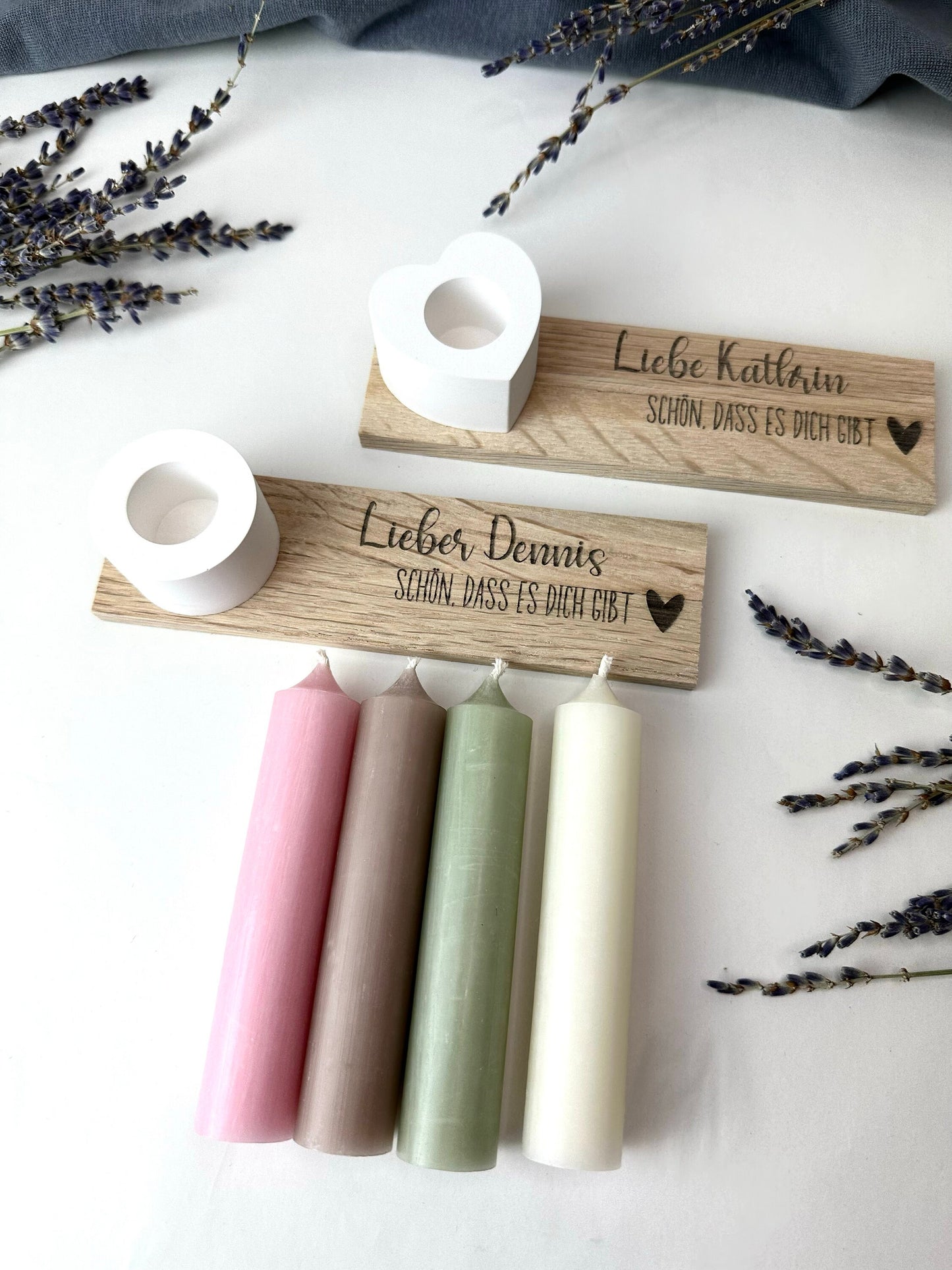 Kleinigkeit zum Geburtstag - personalisiertes Geschenk - Kerzengeschenk - Mitbringsel Geburtstag - Geschenkset - Geburtstagsset