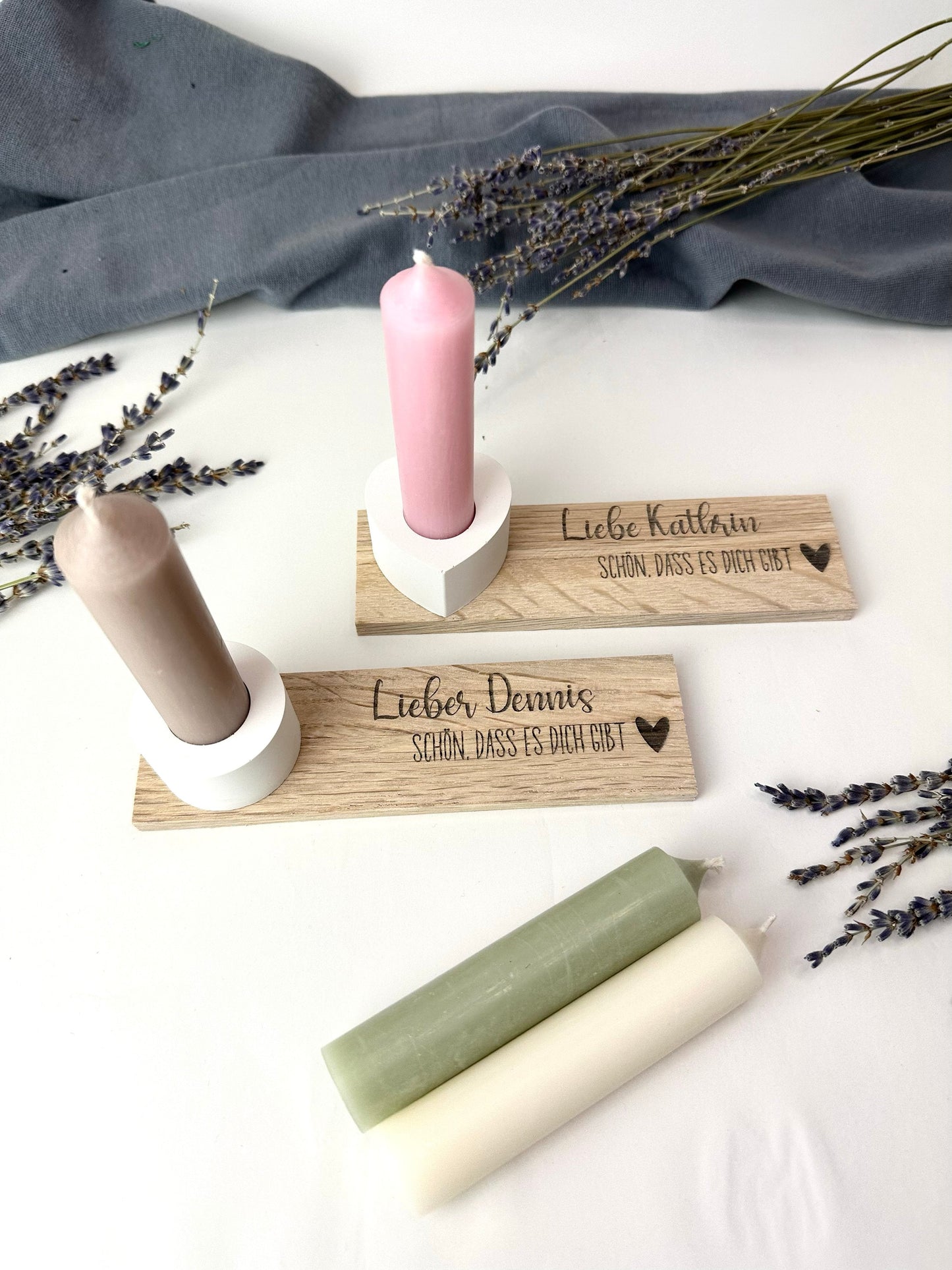 Kleinigkeit zum Geburtstag - personalisiertes Geschenk - Kerzengeschenk - Mitbringsel Geburtstag - Geschenkset - Geburtstagsset