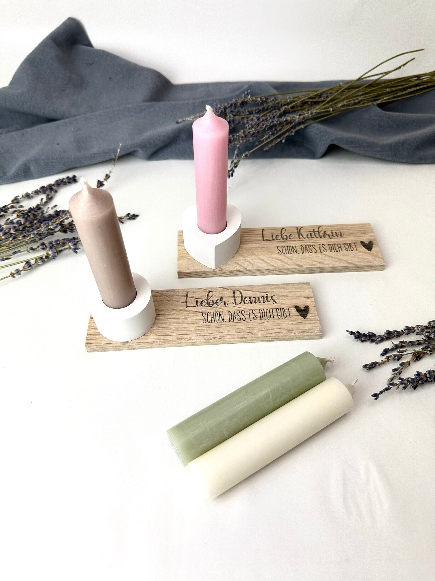 Kleinigkeit zum Geburtstag - personalisiertes Geschenk - Kerzengeschenk - Mitbringsel Geburtstag - Geschenkset - Geburtstagsset