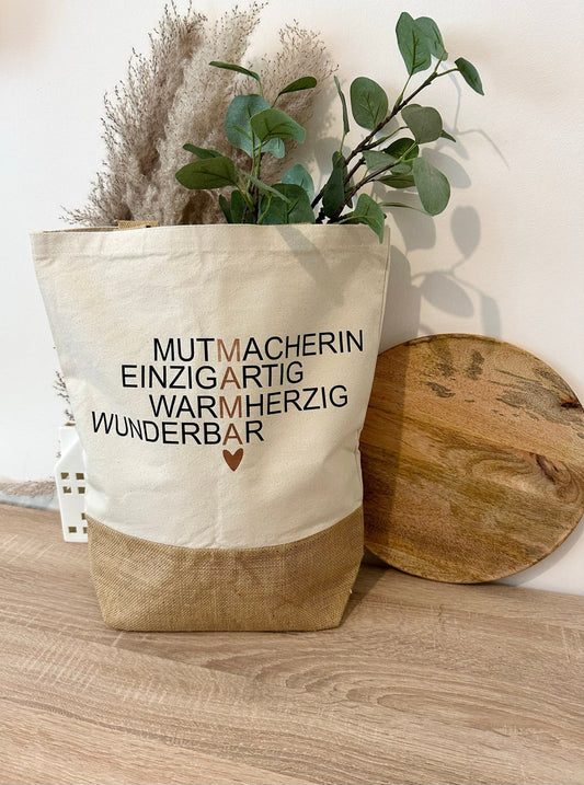 Tasche, Einkaufstasche, Jutetasche, Muttertag, Geschenk, Mama, Muttertagsgeschenk, Individuelle Geschenke