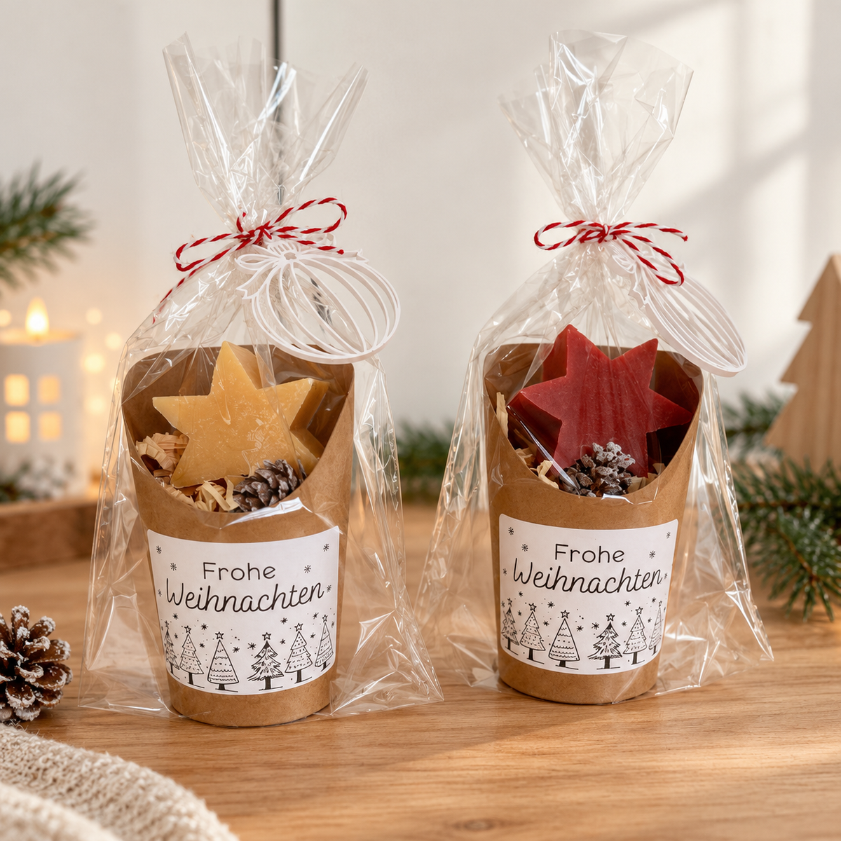 Weihnachtsseife mit Geschenkverpackung