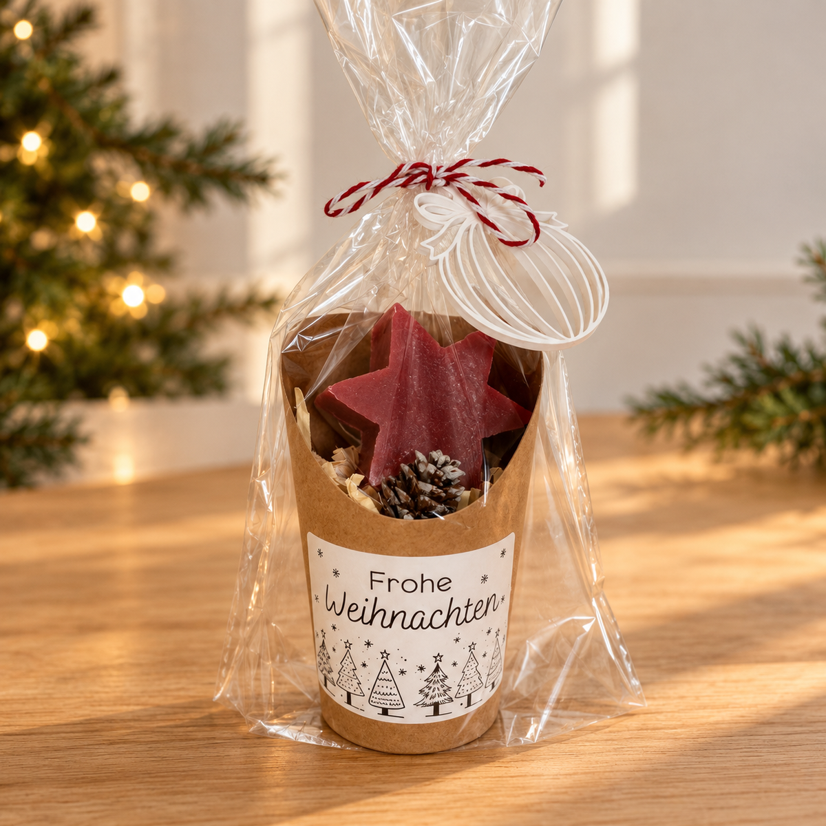 Weihnachtsseife mit Geschenkverpackung