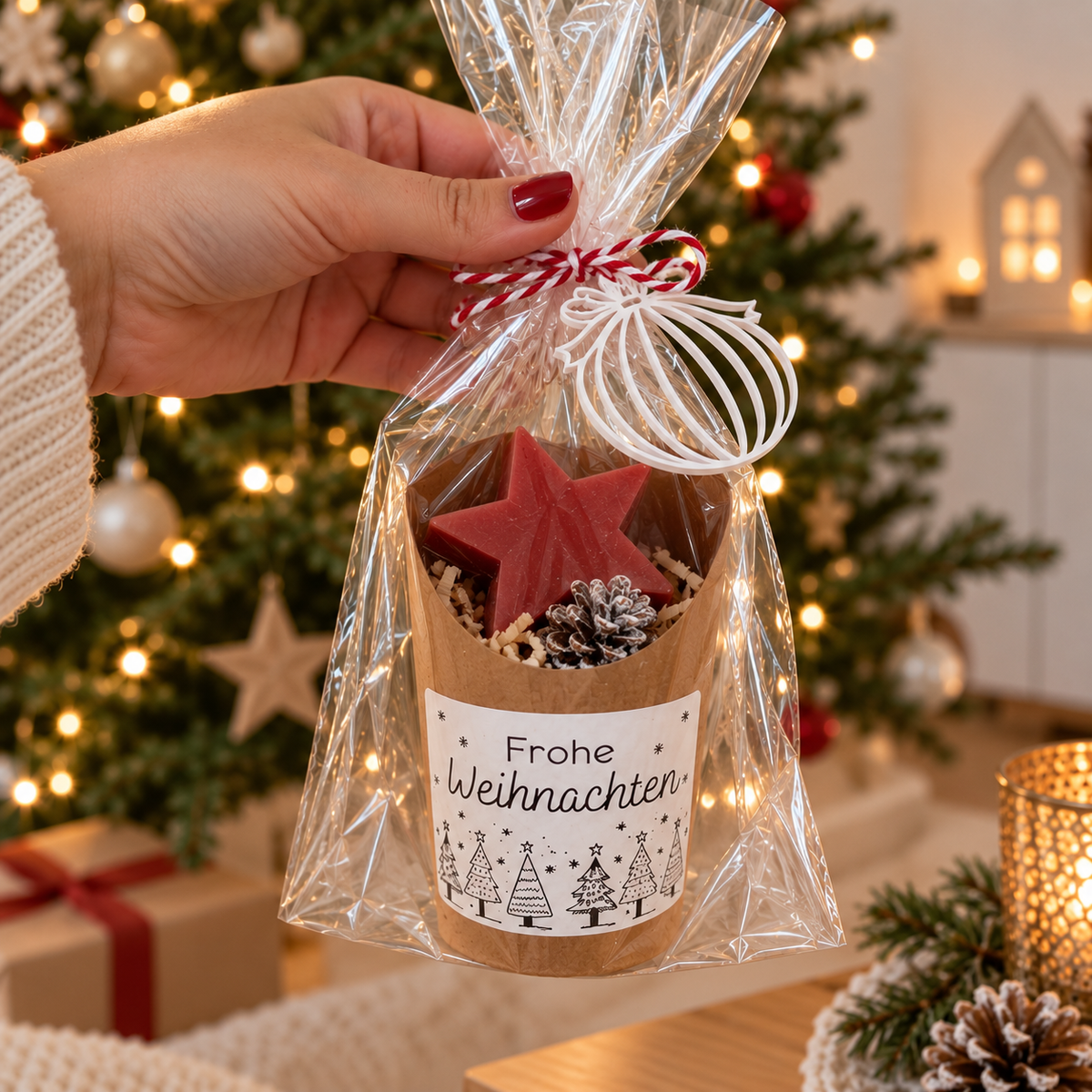 Weihnachtsseife mit Geschenkverpackung