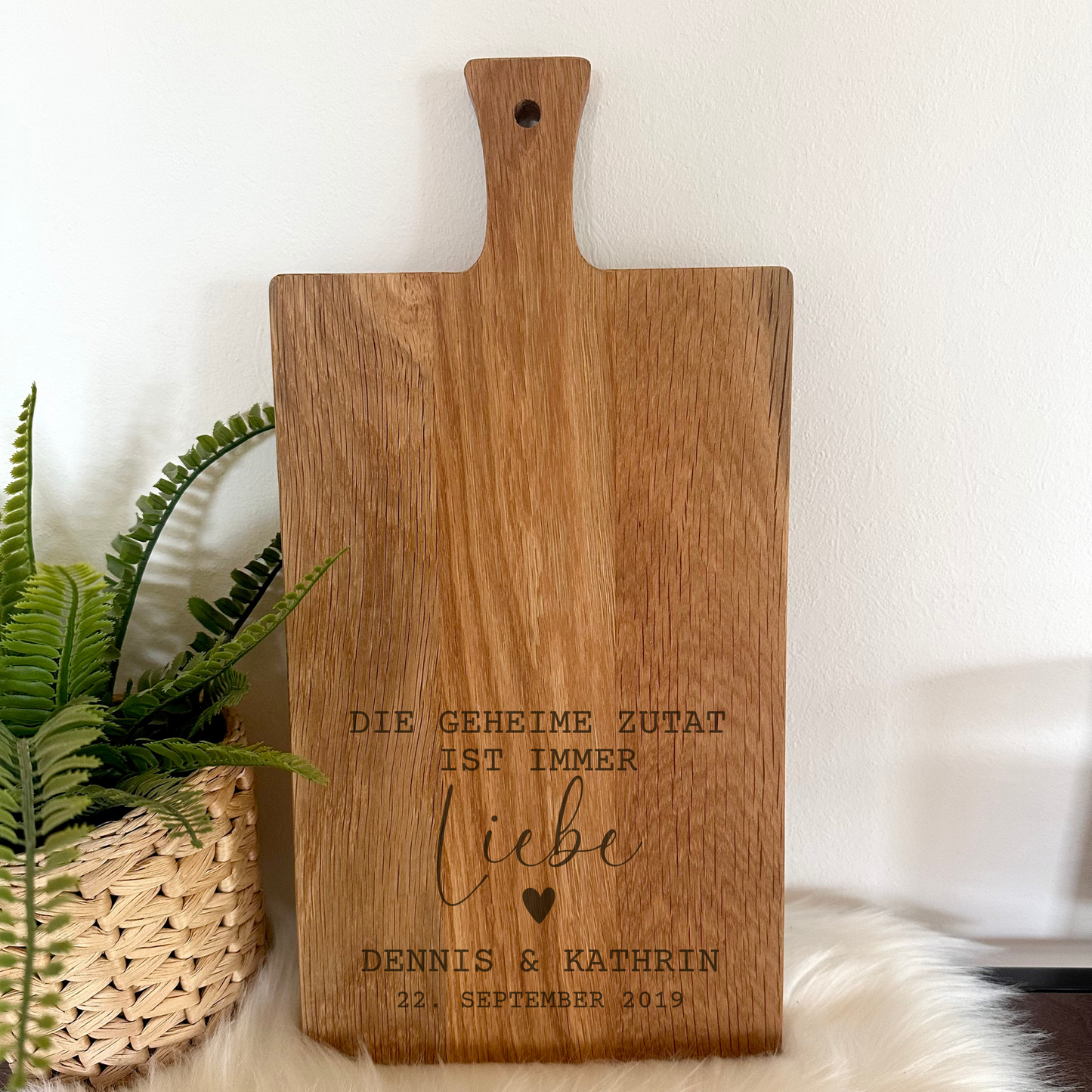 Schneidebrett zur Hochzeit - geölte Eiche