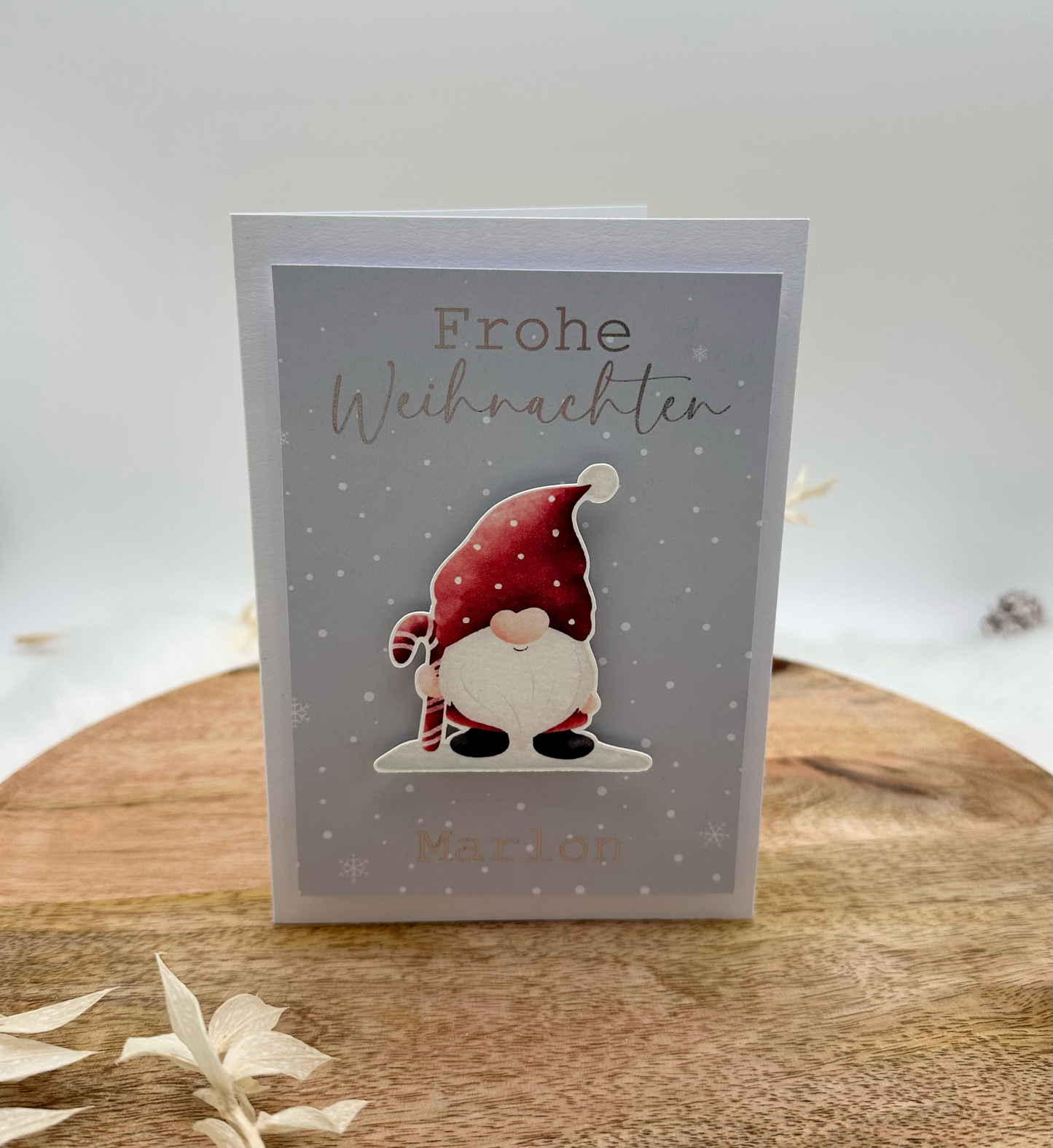 Personalisierte Weihnachtskarte 3 - lagig