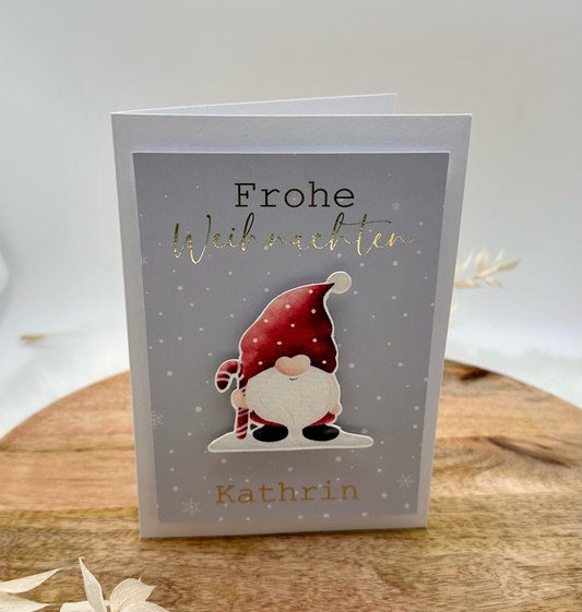 Personalisierte Weihnachtskarte 3 - lagig