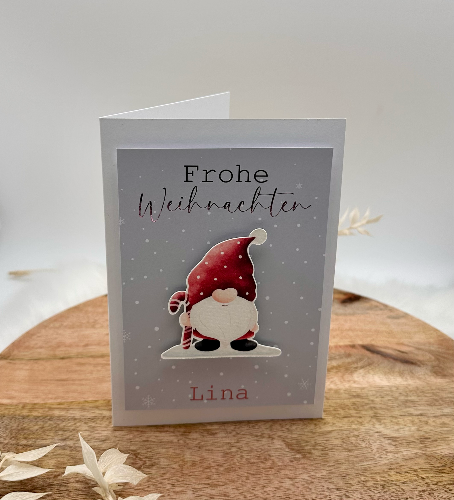 Personalisierte Weihnachtskarte 3 - lagig