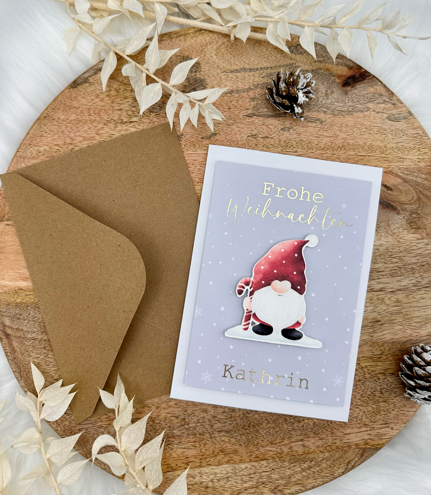 Personalisierte Weihnachtskarte 3 - lagig