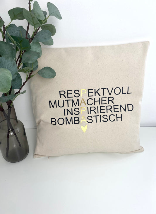 Kissenhülle Geschenk Papa oder Opa - Geschenk für Papa - Geschenk für Opa - Kissen Papa - Kissen Opa